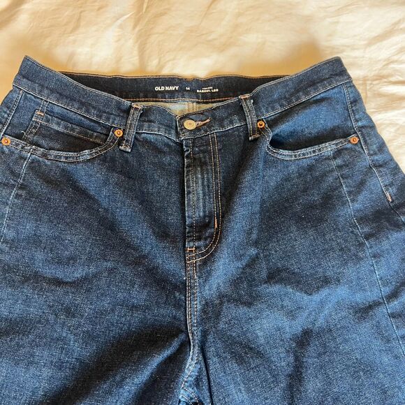Old Navy Women's High-Waisted Barrel Ankle Jeans dark wash size 14 - Picture 11 of 14